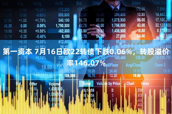 第一资本 7月16日欧22转债下跌0.06%，转股溢价率146.07%